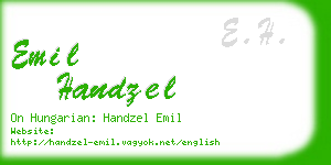 emil handzel business card
